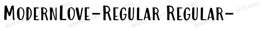 ModernLove-Regular Regular字体转换